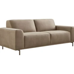 Sale 2,5 zitsbank Pantini microleder bruin premium comfort 2-Zitsbank