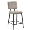 Sale Barkruk Gento microvezel beige Barkruk|Eetkamerstoel