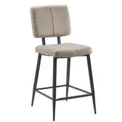 Sale Barkruk Gento microvezel beige Barkruk|Eetkamerstoel