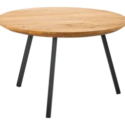 New Bijzettafel Aska teak 65 cm rond naturel brushed Woonseries|Bijzettafel