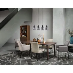 New Boekenkast Arrosto eikenhout 203x90x45 cm Dark Roast Woonseries|Opbergkast