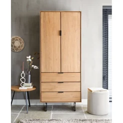 Discount Boekenkast Aska (80 Cm) teak naturel brushed Woonseries|Opbergkast