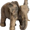 Decoratiebeeld Ofanto olifant small antiek donkerbruin Decoratie Beelden