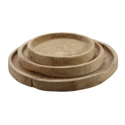 Online Dienblad Scaffale rond 40 teak wortel Dienbladen