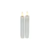 Outlet Dinerkaars Benevento Led small wit rond set van 2 Kaarsen