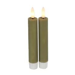 Online Dinerkaars Benevento Led small beige rond set van 2 Kaarsen