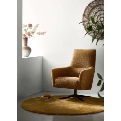 Outlet Draaifauteuil Duna okerbruin Draaifauteuil|Standaard Fauteuil