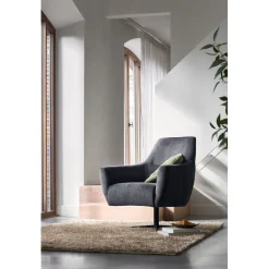 Best Draaifauteuil Gudo velvet antraciet Draaifauteuil|Standaard Fauteuil