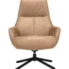 Online Draaifauteuil Vaneze microleder lichtbruin Draaifauteuil|Standaard Fauteuil