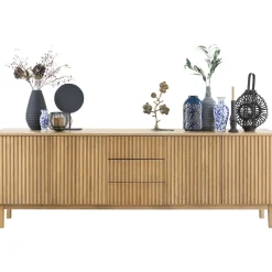 Online Dressoir Arrosto eikenhout 76x225x45 cm light roast Woonseries|Dressoir