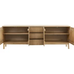 Online Dressoir Arrosto eikenhout 76x225x45 cm light roast Woonseries|Dressoir