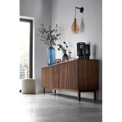 Online Dressoir Arrosto eikenhout 76x225x45 cm Dark Roast Woonseries|Dressoir