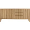Clearance Dressoir Arrosto eikenhout 76x180x45 cm light roast Woonseries|Dressoir