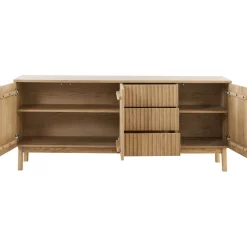 Clearance Dressoir Arrosto eikenhout 76x180x45 cm light roast Woonseries|Dressoir