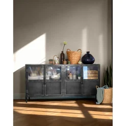Outlet Dressoir Carpino (180 cm) metaal glas Woonseries|Dressoir