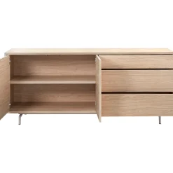 Dressoir Famosa 76x180x45 cm bruin Dressoir|Woonseries