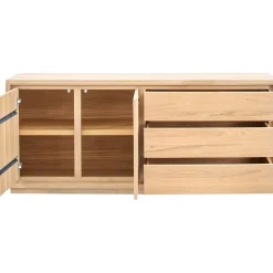 Best Dressoir Lavio (164 cm) eiken naturel grijs Woonseries|Dressoir