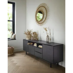 Dressoir Nero (180 cm) noir decor Woonseries|Dressoir