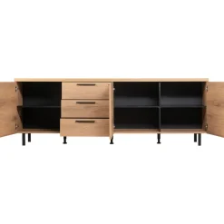 Online Dressoir Paranno 77x220x42 cm bruin Woonseries|Dressoir