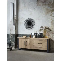 New Dressoir Verato (200 cm) naturel grey Woonseries|Dressoir