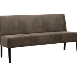 Outlet Eetkamerbank Avanza 170 cm microleder donkergrijs Eetbank