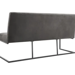 Eetkamerbank Oro 170 cm microleder donkergrijs Eetbank
