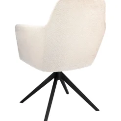Sale Eetkamerstoel Balestro draaibaar beige Armstoel|Eetkamerstoel