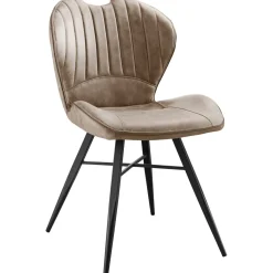 Best Eetkamerstoel Castione microvezel taupe Eetkamerstoel