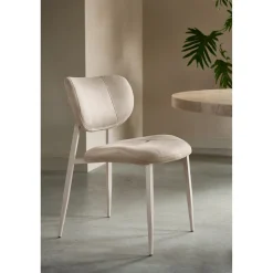 Clearance Eetkamerstoel Gomba microvezel beige Eetkamerstoel