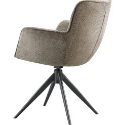 Sale Eetkamerstoel Lasanto draaibaar taupe Armstoel|Eetkamerstoel