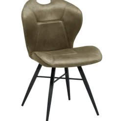 New Eetkamerstoel Loana microvezel groen Eetkamerstoel
