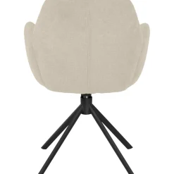 New Eetkamerstoel Loranzo draaibaar beige Armstoel|Eetkamerstoel