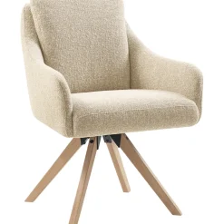 Sale Eetkamerstoel Meltina beige Armstoel|Eetkamerstoel