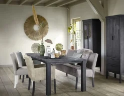 Clearance Eetkamerstoel met armleuning Avanza beige Armstoel|Eetkamerstoel