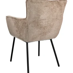 Outlet Eetkamerstoel Novile beige Eetkamerstoel|Armstoel