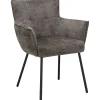 Outlet Eetkamerstoel Novile taupe Armstoel|Eetkamerstoel