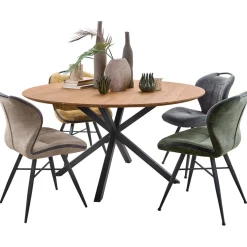 Outlet Eetkamerstoel Tantini microvezel taupe Eetkamerstoel