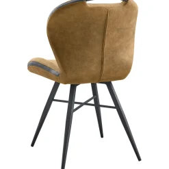 Eetkamerstoel Tantini microvezel cognac Eetkamerstoel