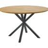 Eettafel Aska teak 130 cm rond naturel brushed Woonseries|Eettafel