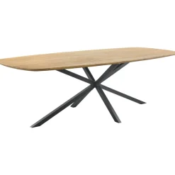 Clearance Eettafel Aska teak 260x110 cm Deens ovaal naturel brushed Woonseries|Eettafel