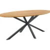 Clearance Eettafel Aska teak 200x100 cm ovaal naturel brushed Woonseries|Eettafel