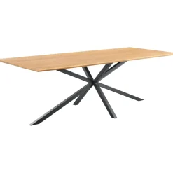 Best Eettafel Aska teak 200x95 cm rechthoekig naturel brushed Woonseries|Eettafel