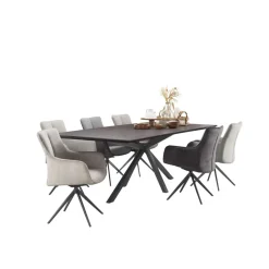 Discount Eettafel Belvio 240x105 dark oak fineer Woonseries|Eettafel