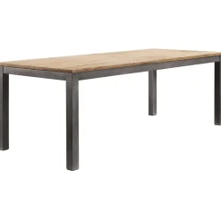 Outlet Eettafel Mesola mangohout 180x95 cm rechthoekig natural Woonseries|Eettafel
