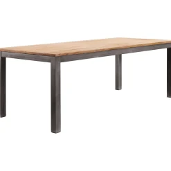 Outlet Eettafel Mesola mangohout 220x100 cm rechthoekig natural Woonseries|Eettafel
