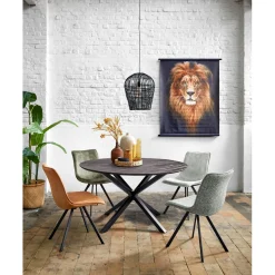 Best Eettafel Piastra 140 rond zwart Woonseries|Eettafel