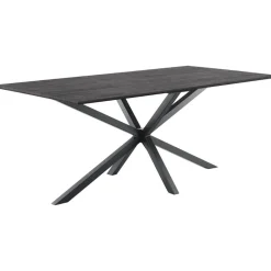 Discount Eettafel Piastra 220x100 cm rechthoekig zwart Woonseries|Eettafel
