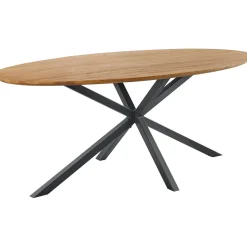 Hot Eettafel Romaro teakhout 240x120 cm ovaal mix rough Woonseries|Eettafel