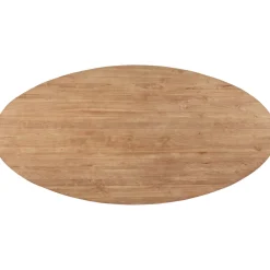 Hot Eettafel Romaro teakhout 240x120 cm ovaal mix rough Woonseries|Eettafel