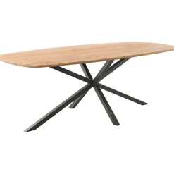 Discount Eettafel Romaro teakhout 180x90 cm Deens ovaal mix rough Woonseries|Eettafel